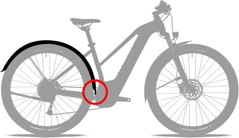 Acid Mudguard Set - BB Mount 65 - 29 Inch - Black 65mm-3