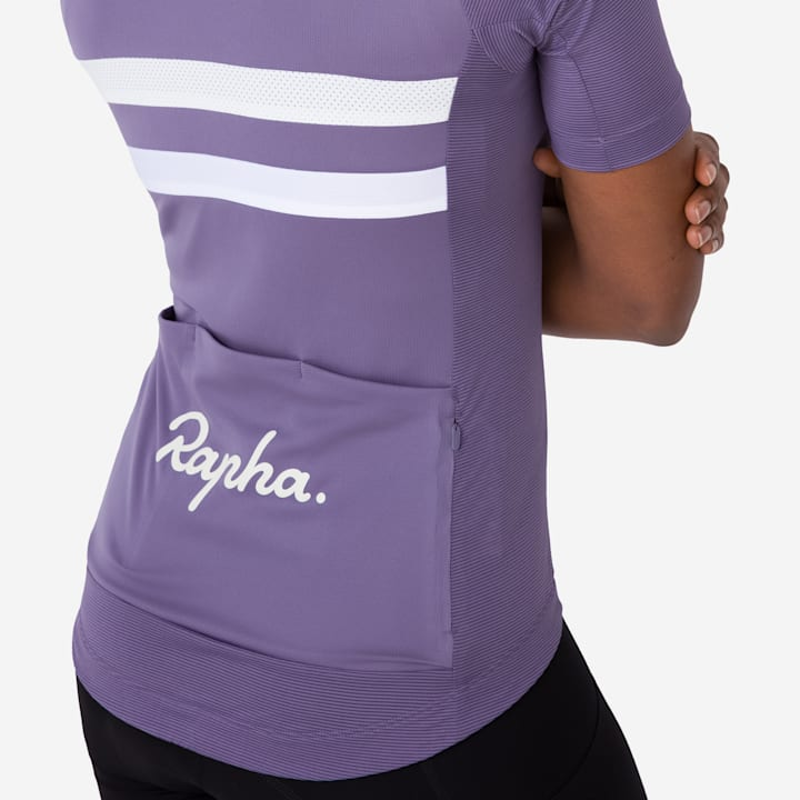 Rapha Women's Brevet Lightweight Jersey - Dusted Lilac / White-5