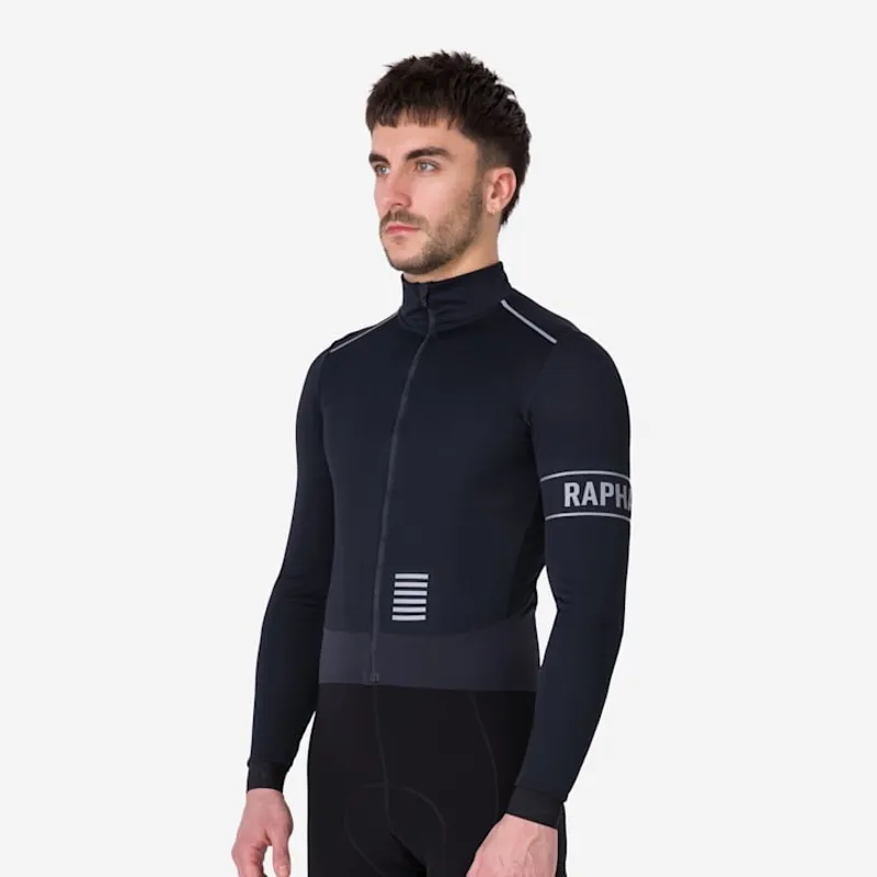 Rapha Men's Pro Team Long Sleeve Windstopper Jersey - Black/Black-4