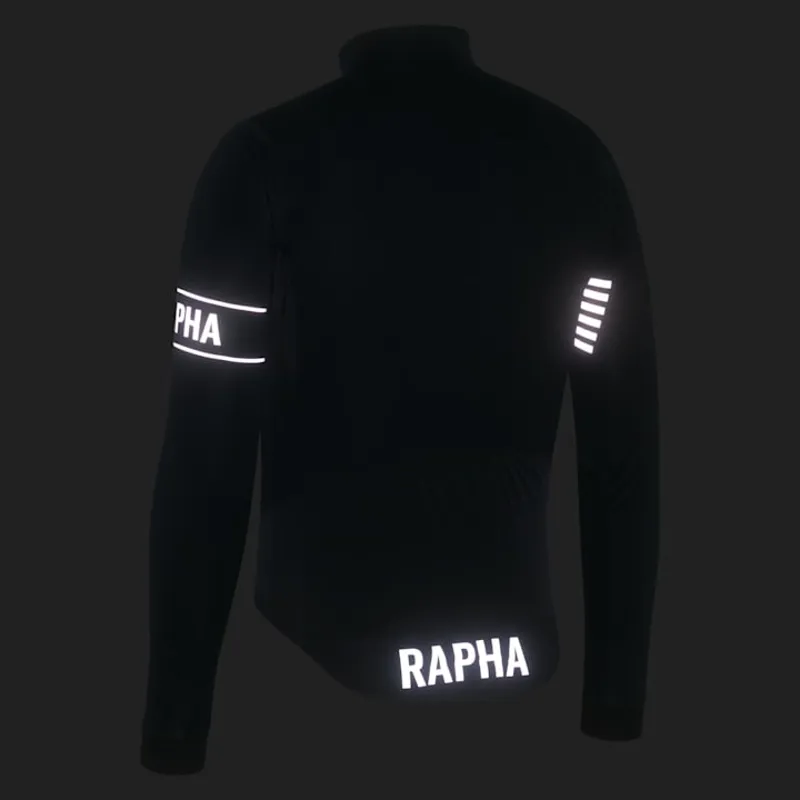Rapha Men's Pro Team Long Sleeve Windstopper Jersey - Black/Black-6