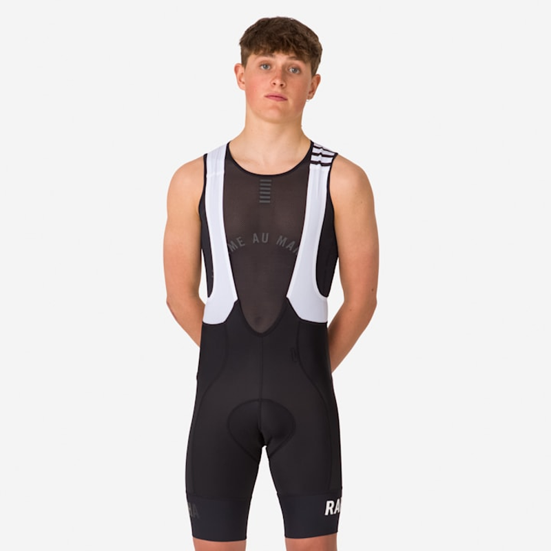 Rapha Pro Team Bib Shorts - Regular - Black / White-2