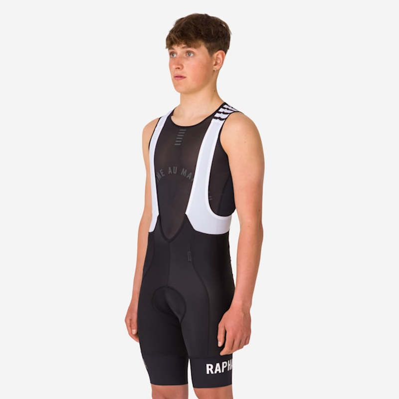 Rapha Pro Team Bib Shorts - Regular - Black / White-4