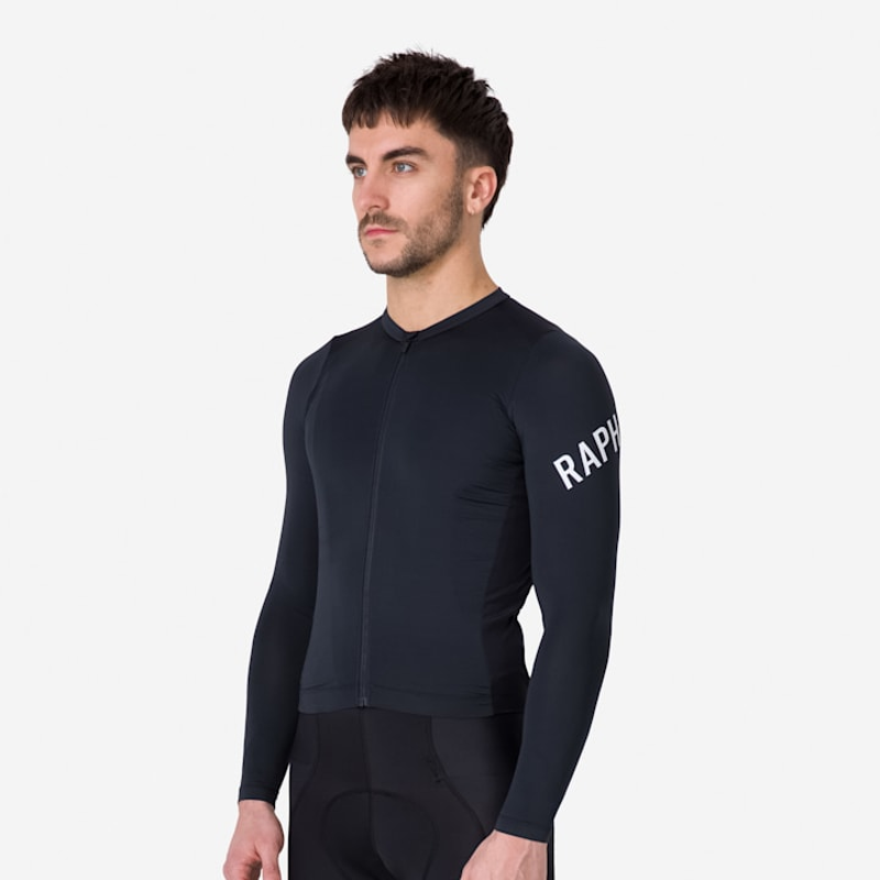Rapha Men's Pro Team Long Sleeve Lightweight Jersey - Anthracite/Graphite-3