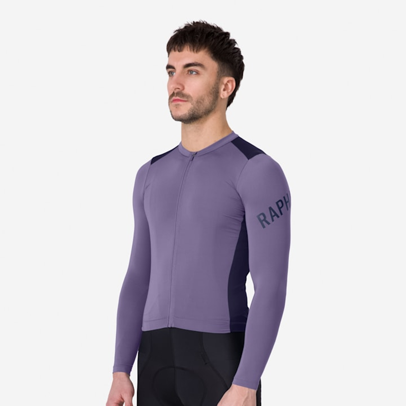 Rapha Pro Team Long Sleeve Jersey - Cadet / Eclipse / Iris Bloom-3