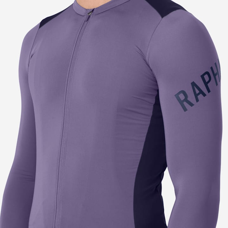 Rapha Pro Team Long Sleeve Jersey - Cadet / Eclipse / Iris Bloom-4
