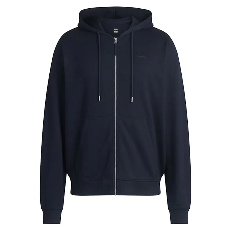 Rapha Men's Cotton Zip Hoodie - Dark Navy/Black