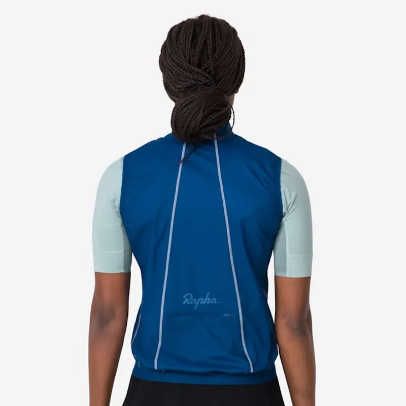 Rapha Women's Wind Gilet - Jewelled Blue/Jewelled Blue-3