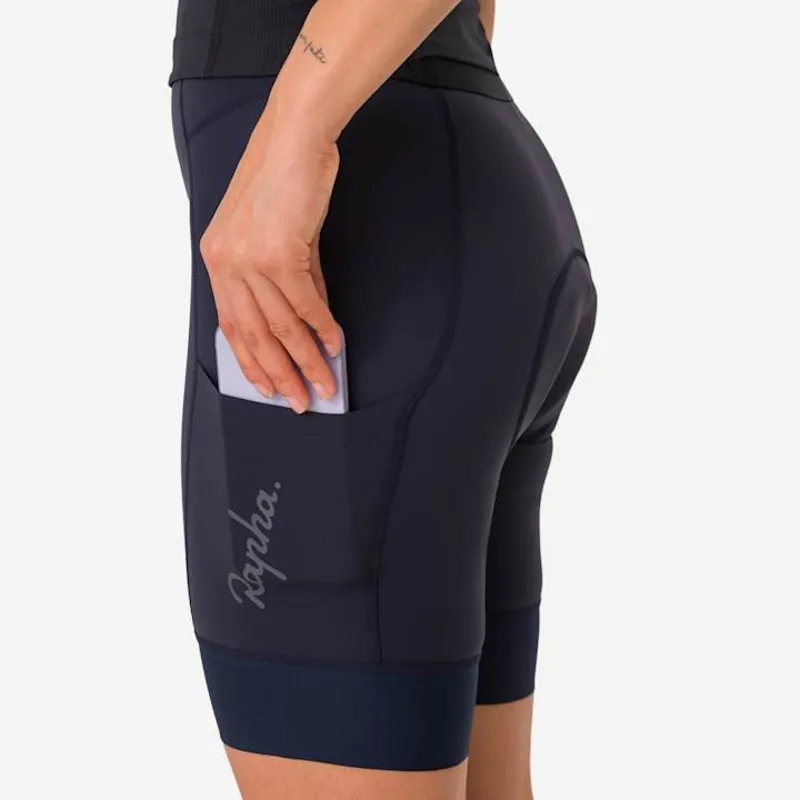 Rapha Women's Regular Cargo Shorts - Black/Black-4