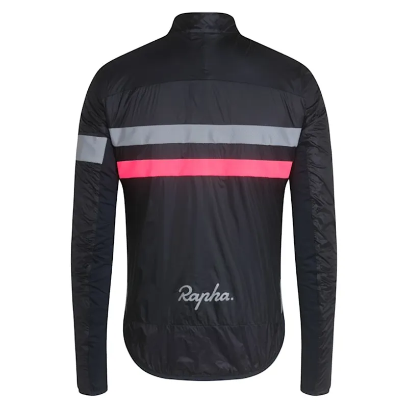 Rapha Men's Brevet Insulated Jacket - Dark Navy/High-Vis Pink/Silver-1