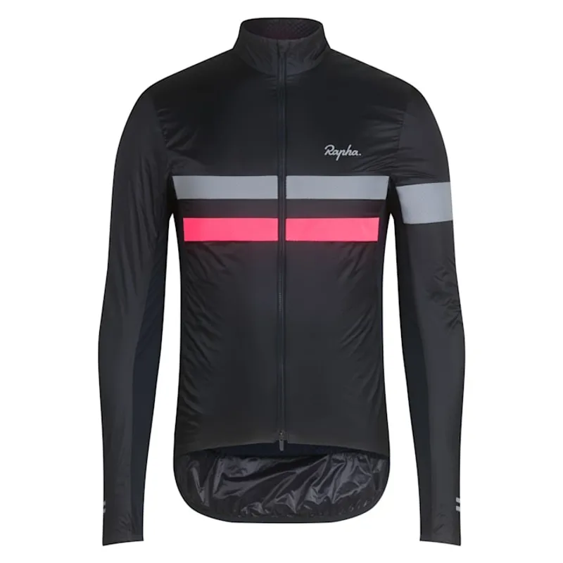 Rapha Men's Brevet Insulated Jacket - Dark Navy/High-Vis Pink/Silver