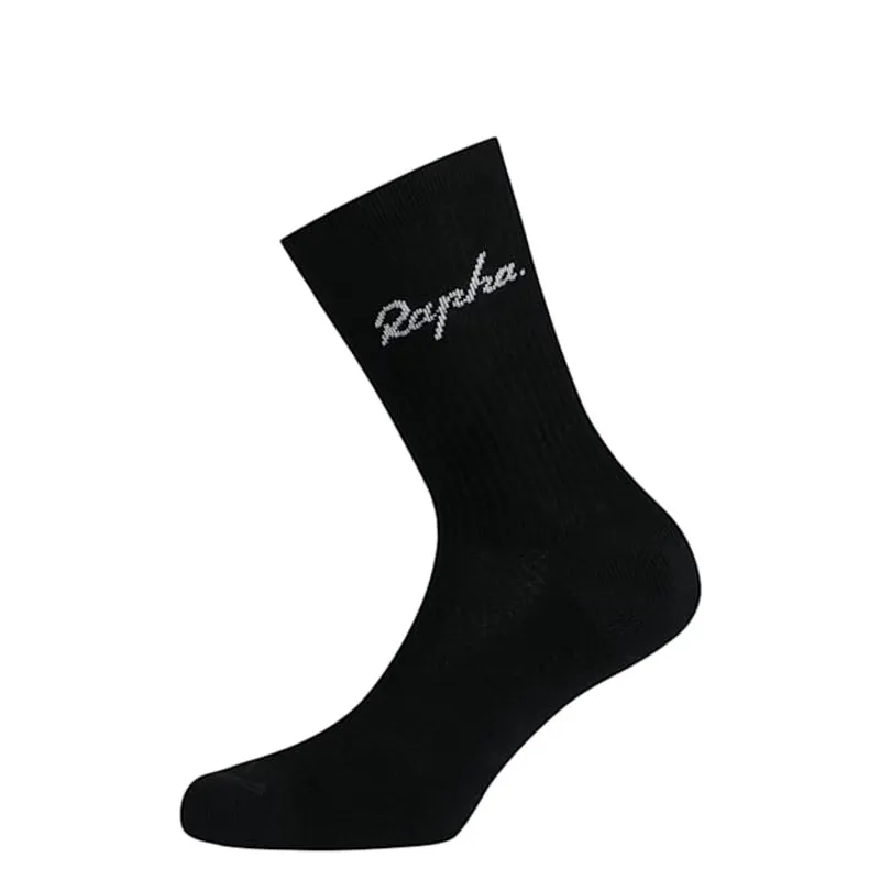 Rapha Cotton Crew Socks -  Black/White