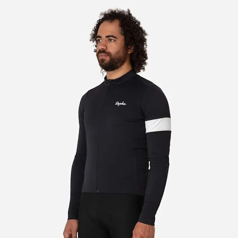 Rapha Men's Core Thermal Long Sleeve Jersey - Black/White-2