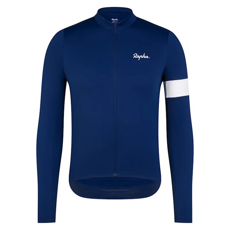 Rapha Men's Core Thermal Long Sleeve Jersey - Navy/White