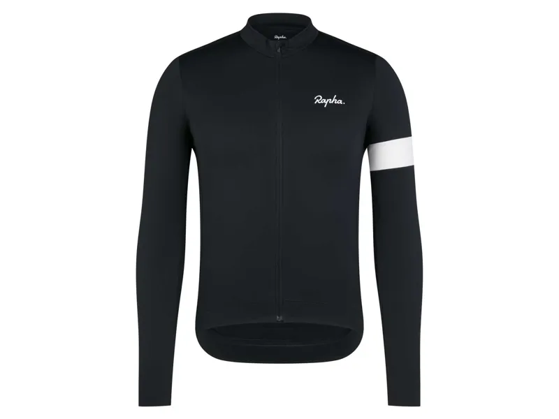 Rapha Core Thermal Long Sleeve Jersey / Black - White