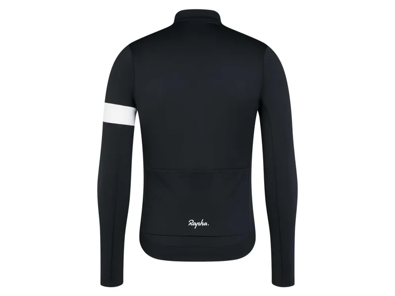 Rapha Core Thermal Long Sleeve Jersey / Black - White-1