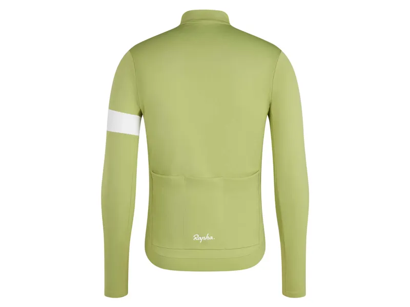 Rapha Core Thermal Long Sleeve Jersey / Fern - White-1