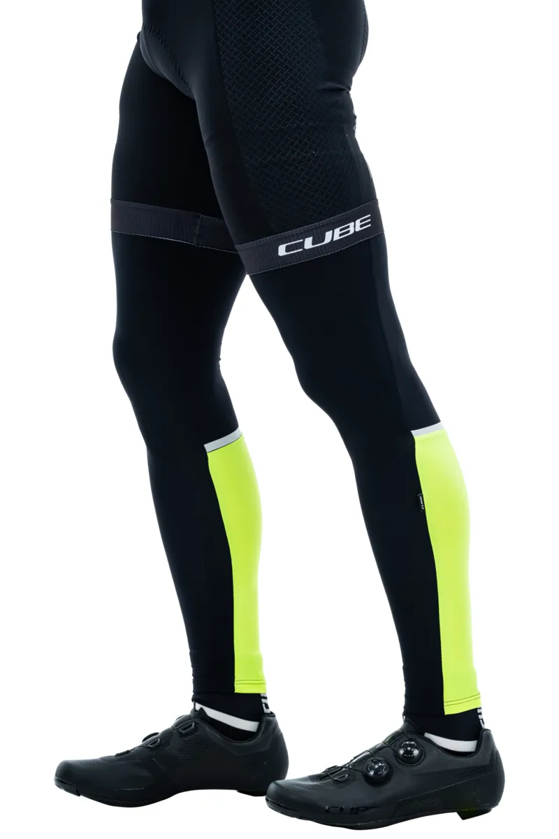 Cube Safety Leg Warmers in Neon Yellow