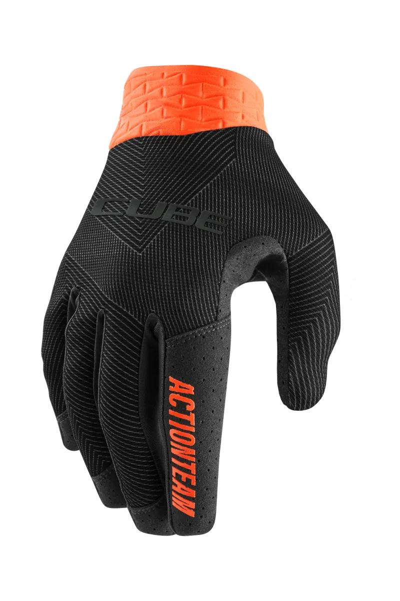 Cube Performance Long Finger Gloves in Black