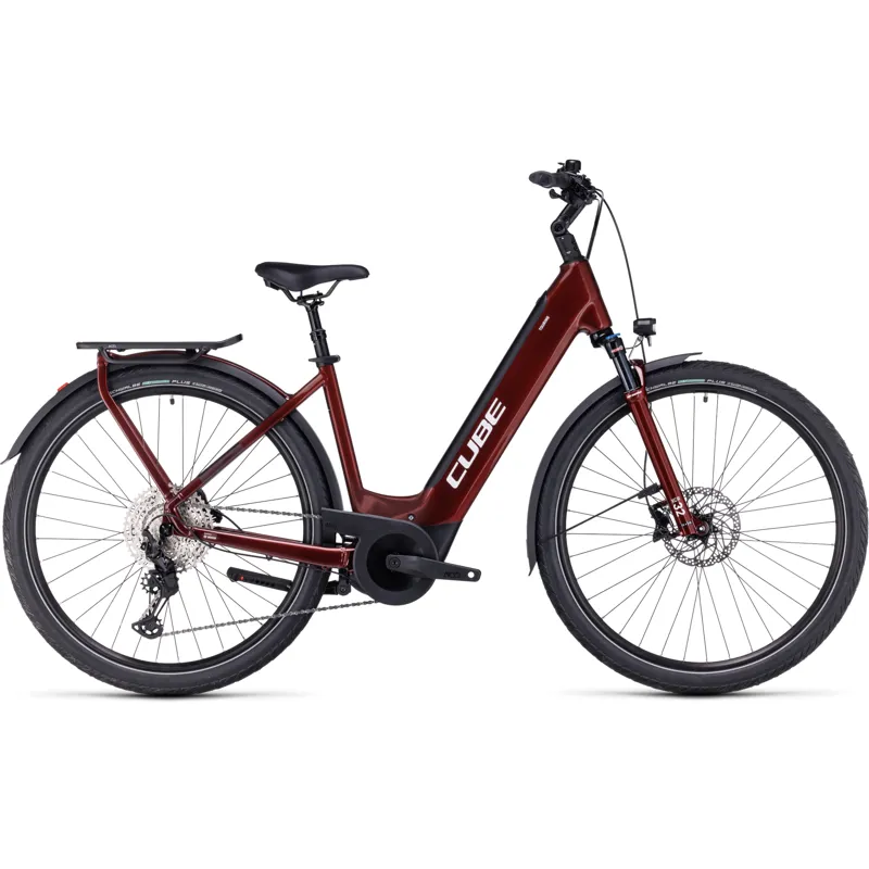 2024 Cube Touring Hybrid EXC 625 eBike in Red/White-1