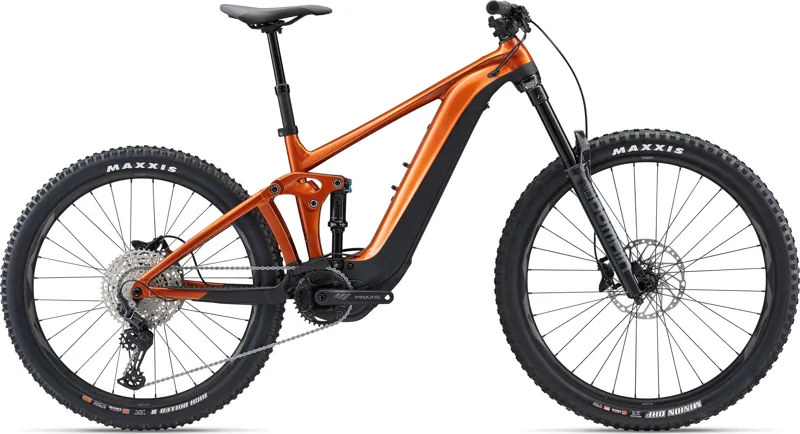 2022 Giant Reign E+ 3 MX Pro eMountain Bike in Amber Glow/Black