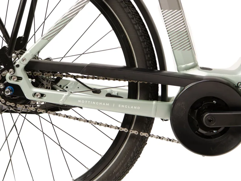 2023 Raleigh Centros - Hub Geared Electric Bike - Silver and Mint-3