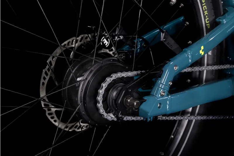 2025 Cube Cargo Dual Hybrid 500 - Electric Cargo Bike - Blue / Lime-5