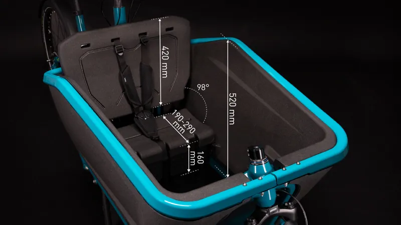 2025 Cube Cargo Dual Hybrid 500 - Electric Cargo Bike - Blue / Lime-8