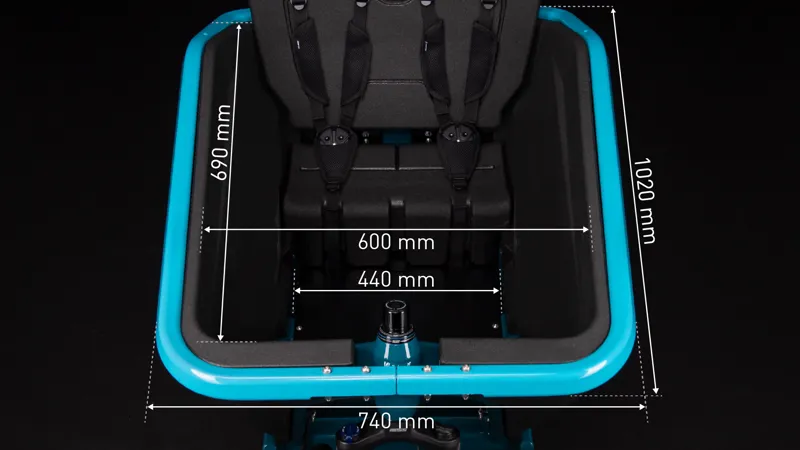 2025 Cube Cargo Dual Hybrid 500 - Electric Cargo Bike - Blue / Lime-9