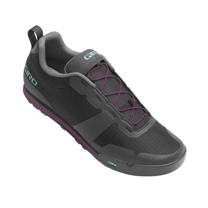 Giro Tracker Fastlace Women's Mtb Cycling Shoes 2022: Black / Throwback Purple BLACK/ THROWBACK