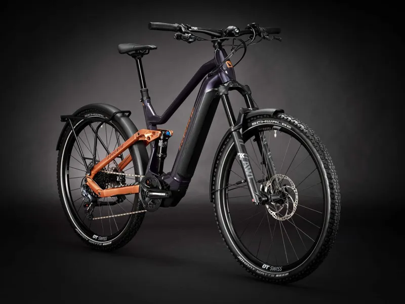 2024 Haibike Adventr SE - Equipped Full Suspension Electric Mountain Bike - Purple / Cognac-1