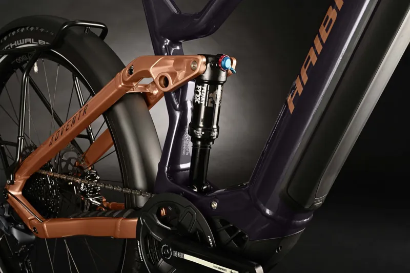 2024 Haibike Adventr SE - Equipped Full Suspension Electric Mountain Bike - Purple / Cognac-5