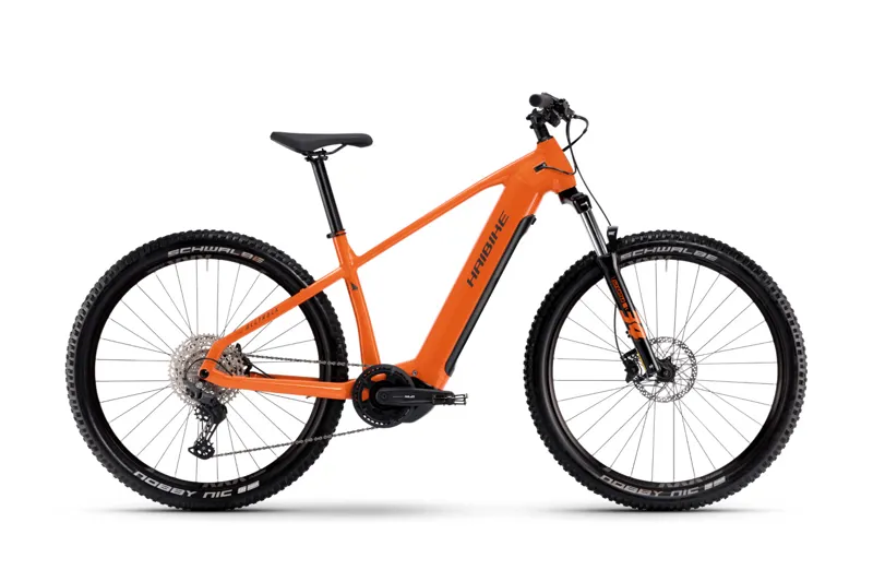 2024 Haibike Alltrack 6 - Electric Mountain Bike - Papaya / Titan