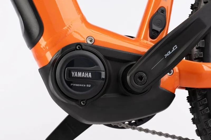 2024 Haibike Alltrack 6 - Electric Mountain Bike - Papaya / Titan-2