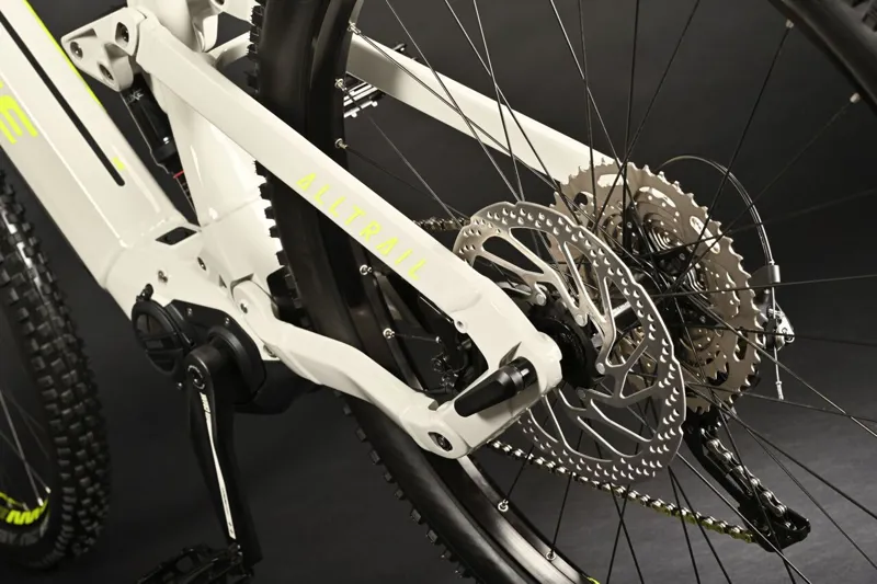 2024 Haibike Alltrail 3 - Electric Full Suspension Mountain Bike - Grey / Neon Yellow-3