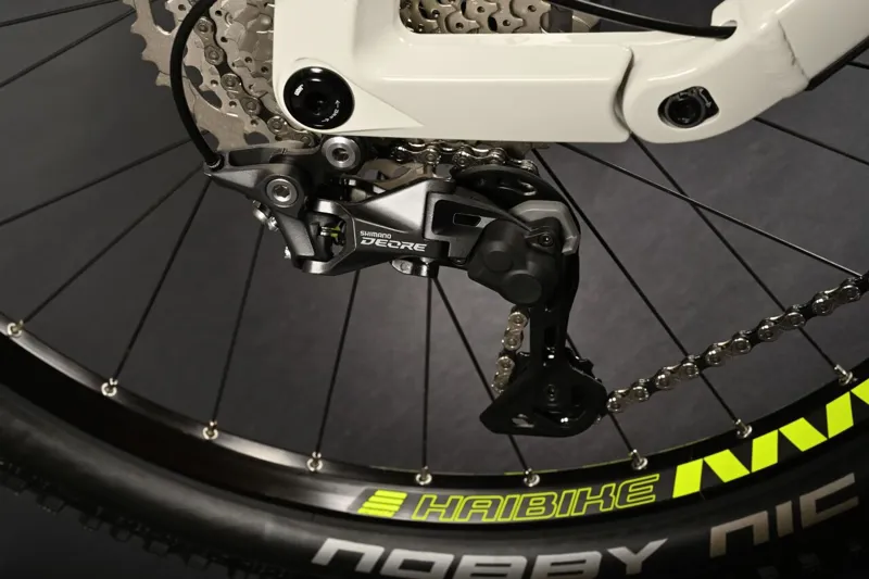 2024 Haibike Alltrail 3 - Electric Full Suspension Mountain Bike - Grey / Neon Yellow-8