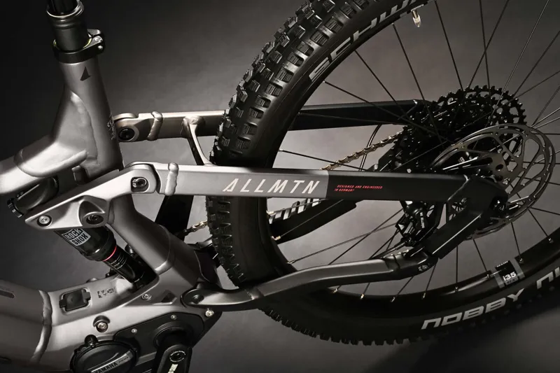 2024 Haibike Allmtn 2 - Electric Full Suspension Bike - Pebble / Black / Red-2