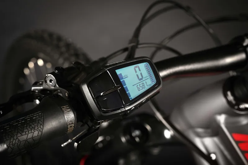 2024 Haibike Allmtn 2 - Electric Full Suspension Bike - Pebble / Black / Red-3