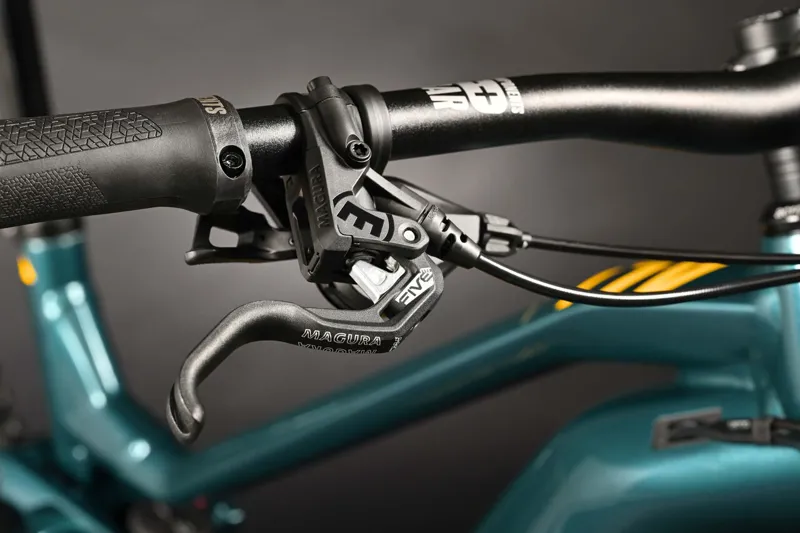 2024 Haibike AllMtn 7 - Rock Shox equipped Full suspension Electric Bike - Ocean / Orange-3