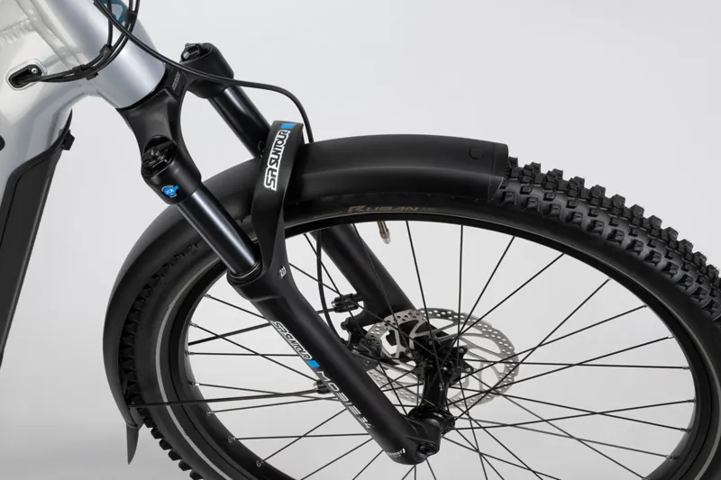 2025 Haibike Trekking 7 - Soft Grey / Red / Blue-1