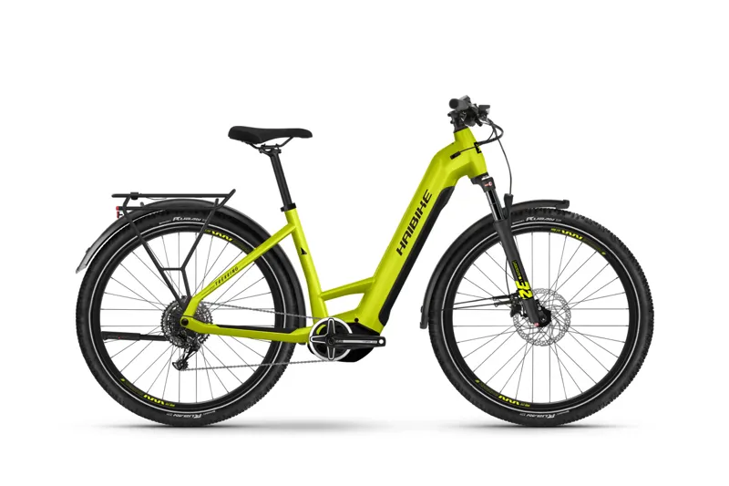2024 Haibike Trekking 5 - Step Thru Electric Hybrid Bike - Lime / Black