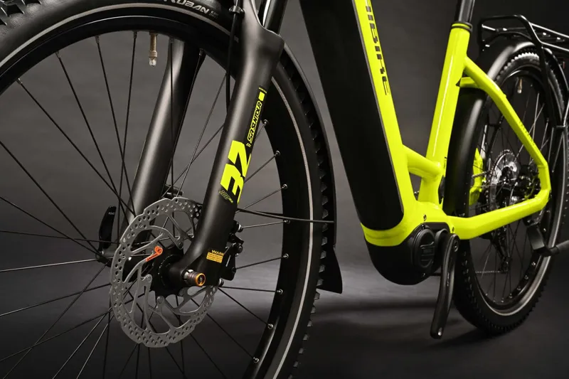 2024 Haibike Trekking 5 - Step Thru Electric Hybrid Bike - Lime / Black-3