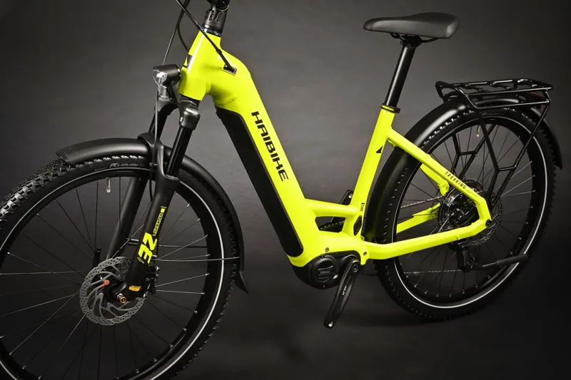 2024 Haibike Trekking 5 - Step Thru Electric Hybrid Bike - Lime / Black-5
