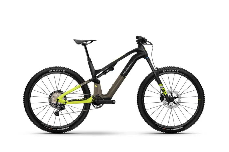2024 Haibike Lyke CF 11 - Electric Full Suspension Mountain Bike - Carbon / Sand / Lime