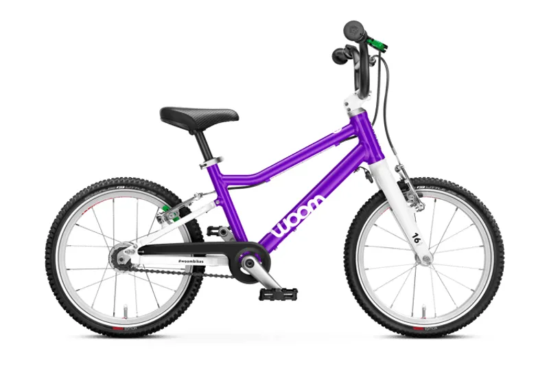 woom ORIGINAL 3 AUTOMAGIC - 16 inch Lightweight Kids Bike - Purple