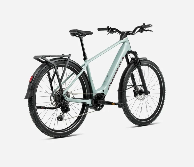 2025 Orbea Kemen Adv 10 - Electric Hybrid Bike - Blue Stone / Brugundy-2