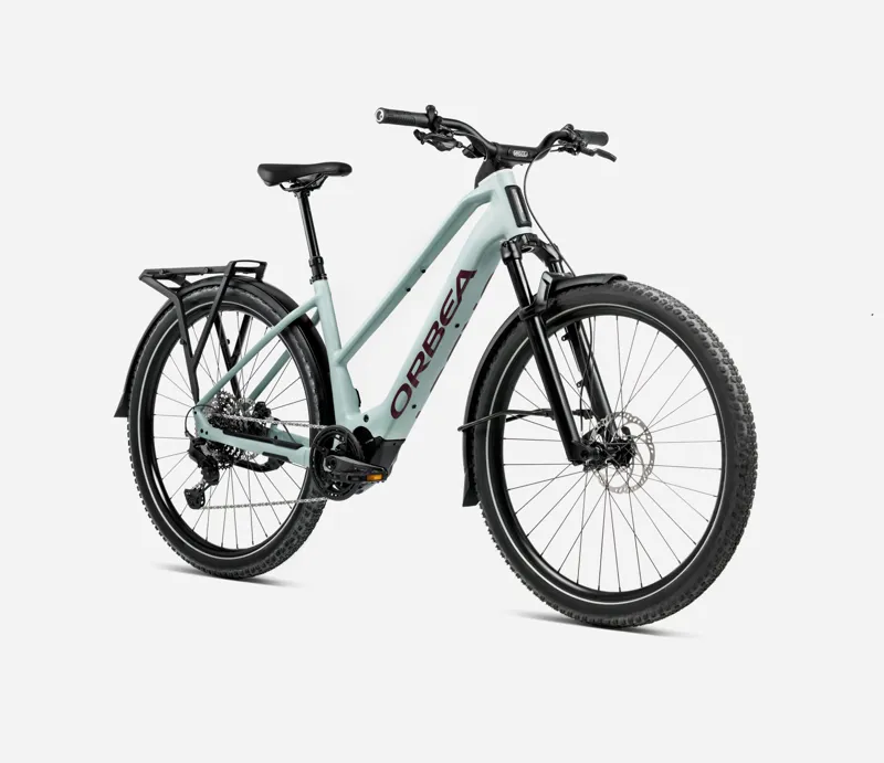 2025 Orbea Kemen Adv 30 Mid - Electric Hybrid Bike - Blue Stone Matt / Brugundy-1