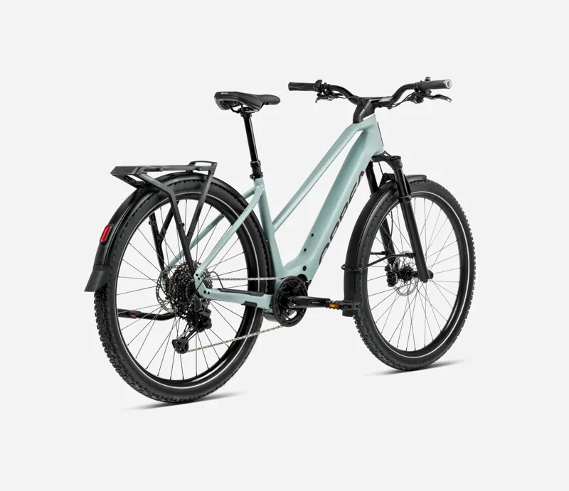 2025 Orbea Kemen Adv 30 Mid - Electric Hybrid Bike - Blue Stone Matt / Brugundy-2