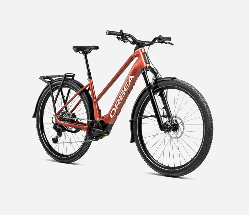 2025 Orbea Kemen Adv 20 Mid - Electric Hybrid Bike - Mars Red / Ivory White-1