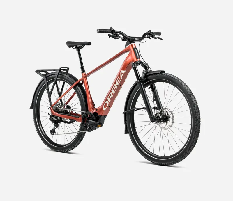 2025 Orbea Kemen Adv 10 - Electric Hybrid Bike - Mars Red / Ivory White-1