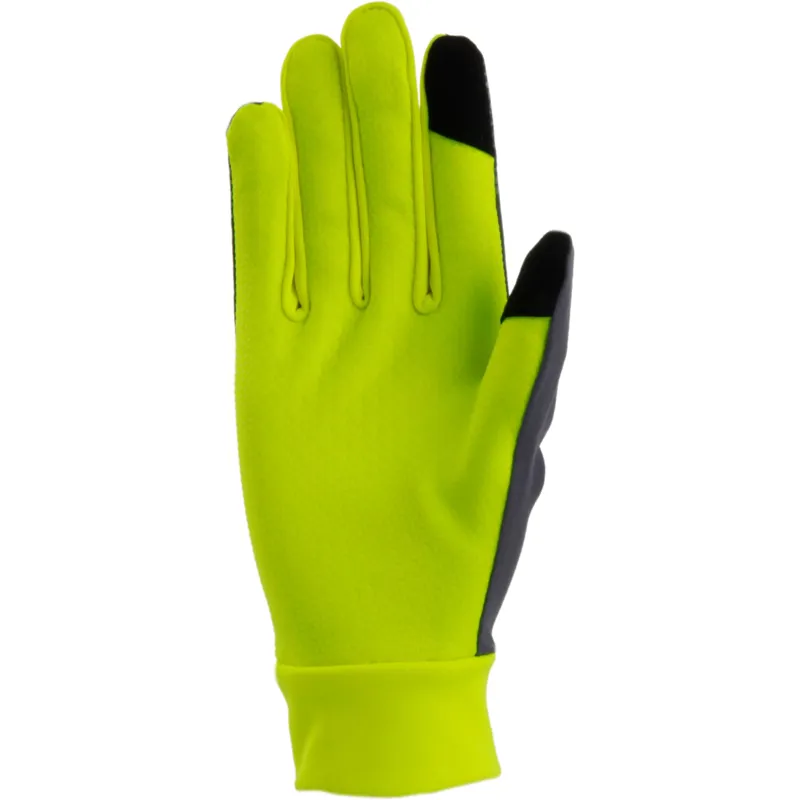 Madison Freewheel Stellar-Tech Windproof Gloves / Hi-viz Yellow - Castle Grey-1